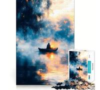 Lone Mystical River Journey 1000 Pieces Jigsaws Adults Puzzles Gifts Mind Workout Stress Less Home Activity Home Accent (38x52cm)