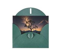 Lone Pine Dark Green Patterns greeting card 6x4 inches with envelope, covering birthdays, weddings and other occasions