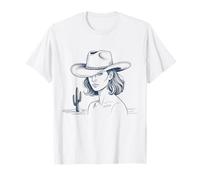 Lone Rider Cowgirl Horse Western Yeehaw Vibes T-Shirt