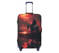 Lone Rider Under Red Sky Travel Luggage Covers - Elasticity Suitcase Covers Protector for Luggage 18-32 Inch