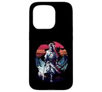 Lone Samurai Warrior Under Crimson Sun Anime Vintage Legend Case for iPhone 15 Pro