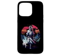 Lone Samurai Warrior Under Crimson Sun Anime Vintage Legend Case for iPhone 15 Pro Max