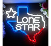Lone Star LED Neon Sign for Wall Decor USB Adjustable Brightness Living Room Bars Pub Club Gatherings Art Wall Decor