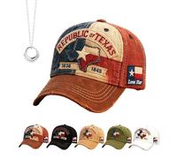 Lone Star Legacy Texas Republic Baseball Cap, with Inspirational Imagery, Adjustable Republic of Texas Hat for Men Women (#C)
