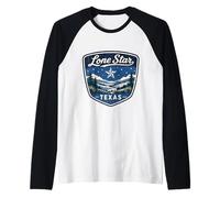 Lone Star Texas Vintage Western Country Rustic Outdoor Raglan Baseball Tee
