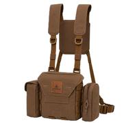 Lone Trail Binocular Harness Chest Pack - Bino Harness Hunting Chest Rig | Waterproof 500D Cordura case, silent magnetic closure, MOLLE rangefinder pouch, elk deer glassing