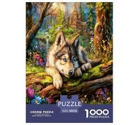 Lone Wolf 1000 Piece Jigsaws for Adults Educational Games Beautiful Home Decoration Art Colorful DIY Craft 38x26cm/1000pcs