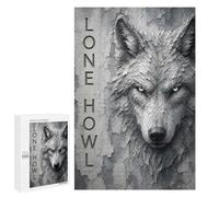 Lone Wolf Howl Art Jigsaw Puzzle, 1000 PCS, for Adult Puzzle Fans, A Satisfying Project for Experienced Puzzlers, at Home