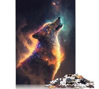 Lone Wolf in Space Paper Puzzles 1000 Piece Jigsaw Puzzles for Adults Educational Game Challenge Toy Christmas Eve Gifts 1000pcs (38x26cm)