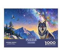 Lone Wolf in The Wilderness Jigsaw Puzzles for Adults Animal Puzzle Game 1000 Piece Educational Games for Adults Gifts 52x38cm/1000pcs
