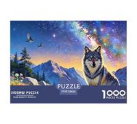 Lone Wolf in The Wilderness Jigsaw Puzzles for Adults Animal Puzzle Game 1000 Pieces Impossible Puzzle Home Decoration Gifts 38x26cm/1000pcs