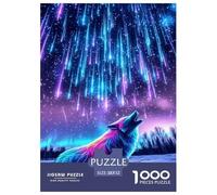 Lone Wolf Jigsaw Puzzles Puzzles for Adults Kids. 1000 Piece Interesting Impossible Challenge Toy Educational Games Home Decoration for Adults& Kids Age 14 Years Up 52x38cm/1000pcs