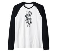 Lone Wolf Moon Howling Wolf Girl Wolves Howl Indian Native Raglan Baseball Tee