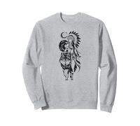 Lone Wolf Moon Howling Wolf Girl Wolves Howl Indian Native Sweatshirt
