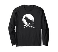 Lone Wolf Moon Howling Wolf Pack Head Wolves Howl Long Sleeve T-Shirt