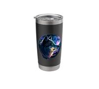Lone Wolf Moon Howling Wolf Pack Head Wolves Howl Stainless Steel Insulated Tumbler