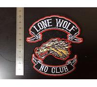 Lone Wolf No Club ? Iron-on Patches Aufnaher Toppa ?