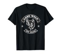 Lone Wolf, No Club Motorcycle Biker Club. Novelty motorbike T-Shirt