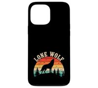 Lone Wolf Retro Wolf Howling Wildlife Animal Case for iPhone 13 Pro Max