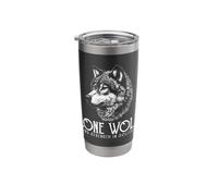 Lone Wolf Strength Solitude Wolf Howling Wildlife Animal Stainless Steel Insulated Tumbler