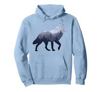 Lone Wolf Survives The Mountain Silhouette Art 2025 Edition Pullover Hoodie