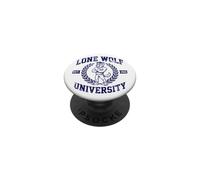 Lone Wolf University Brainrot Meme Alpha Wolf PopSockets Adhesive PopGrip