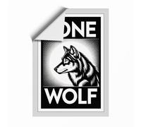 Lone Wolf Vintage Unframed Wall Art Print A4 (29.7×21cm), Wall Decor for Living Room, Bedroom, Office & Home, Art Gift