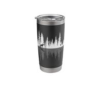 Lone Wolf Walking Forest Reflection Wilderness Nature Stainless Steel Insulated Tumbler