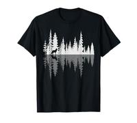Lone Wolf Walking Forest Reflection Wilderness Nature T-Shirt