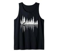 Lone Wolf Walking Forest Reflection Wilderness Nature Tank Top