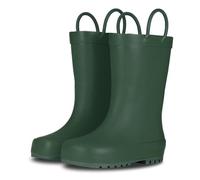 LONECONE Elementary Collection - Premium Natural Rubber Rain Boots with Matte Finish for Toddlers and Kids, Leap Frog Green, Little Kid 1