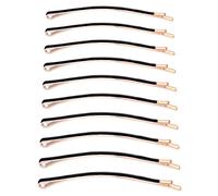 LONEEDY Pack of 10 Curved Jumbo Bobby Pins,Hair Clips(Black)