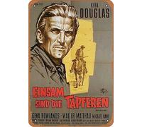 Lonely are the brave Style B Movies Metal Tin Sign 8x12 inch Wall Decor Gifts for Home,Street,Bars,Restaurants,Cafes,Store