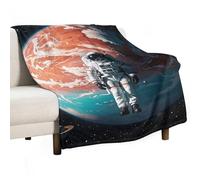 Lonely Astronaut Blanket, Soft Flannel Fleece Blankets Quick-Dry, Lightweight Throw Blanket for Couch, Bed, Office & Travel, Ideal Gift for Family & Friends, 66"x90"