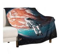 Lonely Astronaut Blanket, Soft Flannel Fleece Blankets Quick-Dry, Lightweight Throw Blanket for Couch, Bed, Office & Travel, Ideal Gift for Family & Friends, 50"x70"