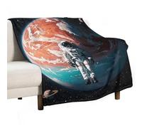 Lonely Astronaut Blanket, Soft Flannel Fleece Blankets Quick-Dry, Lightweight Throw Blanket for Couch, Bed, Office & Travel, Ideal Gift for Family & Friends, 50"x60"