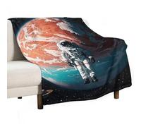 Lonely Astronaut Blanket, Soft Flannel Fleece Blankets Quick-Dry, Lightweight Throw Blanket for Couch, Bed, Office & Travel, Ideal Gift for Family & Friends, 60"x80"