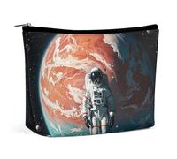 Lonely Astronaut Makeup Bag for Women Portable Cosmetic Waterproof Pouch Aesthetic Handheld Travel Work