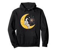 Lonely Astronaut On Moon Sitting Alone Introvert Space Lover Pullover Hoodie