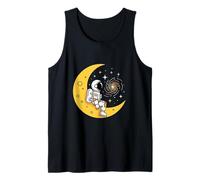 Lonely Astronaut On Moon Sitting Alone Introvert Space Lover Tank Top