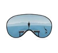 Lonely Back Sleep Mask Soft Comfortable Eye Mask with Adjustable Strap Eye Cover Eye Shade for Men Women Work Travel