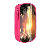 Lonely Bench Sunset Print Pencil Case,Storage Bag, Large Capacity Pencil Box, Portable Office Pen Bag With Zipper