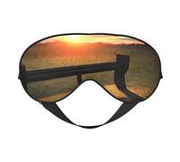 Lonely Bench Sunset Print Sleep Mask,Soft Eye Mask with Adjustable Strap for Sleeping, Travel and Relaxation