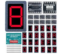 Lonely Binary 0.56" 7-Segment LED Display Kit-12 Common Cathode +12 Common Anode Digits, 24x3D Print Enclosures, 12 Pre-Built 74HC595 Shift Registers with Integrated Resistors for Arduino ESP32-S3