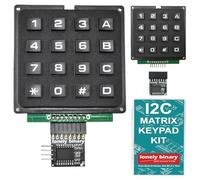 Lonely Binary 2X I2C Heavy Duty 4x4 Matrix Keypad with I2C Bus Adapter Compatible for Arduino, ESP32-S3, Raspberry Pi & IoT Projects