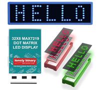 Lonely Binary 3-Pack 32x8 LED Matrix MAX7219 3-Color Case for Arduino ESP32