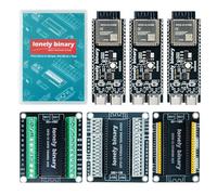 Lonely Binary 3-Pack ESP32-S3 N16R8 Gold Edition Kit with 16MB Flash, 8MB PSRAM, Expansion Boards, Terminals, Data Cable & Tutorials - Lead-Free Gold Finish Compatible with Arduino IDE & MicroPython