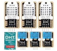 Lonely Binary 6pcs DHT22 DHT11 Gold Edition Digital Temperature Humidity Sensor Set AM2302 Weather Station Monitor for Arduino ESP32 S3 Raspberry Pi Project