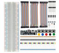 LONELY BINARY Electronics Starter Kit with 830 Point Breadboard Type-C Power Supply 120 Jumper Wires LEDs Sensors Resistors Capacitors Compatible with Arduino ESP32 STEM DIY Projects