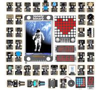 Lonely Binary TinkerBlock 46-Piece Sensor Module Kit Gold Edition, Lead Free | with Tutorial Compatible with Arduino IDE, ESP32-S3, Raspberry Pi Pico | DIY Prototyping Starter Kit
